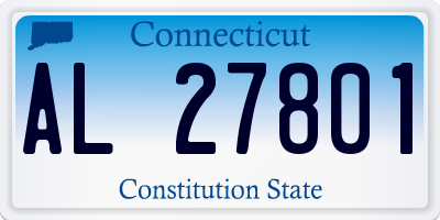 CT license plate AL27801