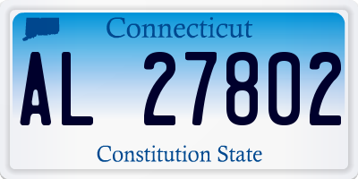CT license plate AL27802