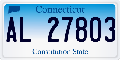 CT license plate AL27803