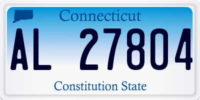 CT license plate AL27804