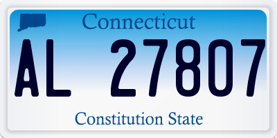 CT license plate AL27807