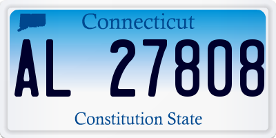 CT license plate AL27808