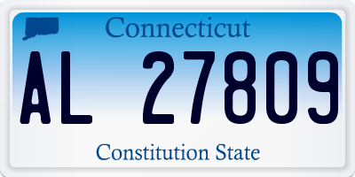 CT license plate AL27809