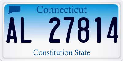 CT license plate AL27814