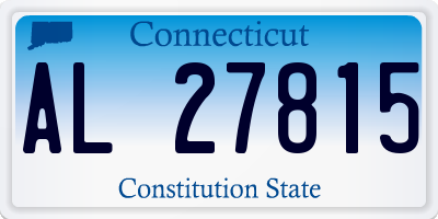 CT license plate AL27815