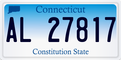 CT license plate AL27817