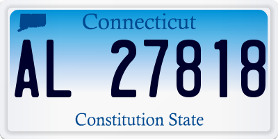 CT license plate AL27818