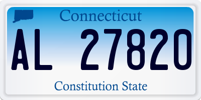 CT license plate AL27820