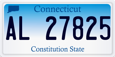CT license plate AL27825