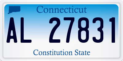 CT license plate AL27831