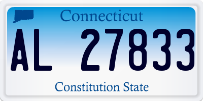 CT license plate AL27833