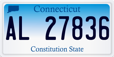 CT license plate AL27836
