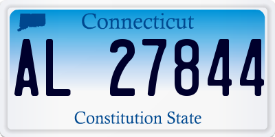 CT license plate AL27844