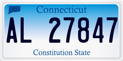 CT license plate AL27847