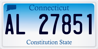 CT license plate AL27851