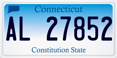 CT license plate AL27852