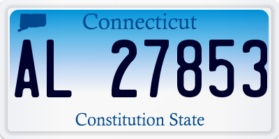 CT license plate AL27853