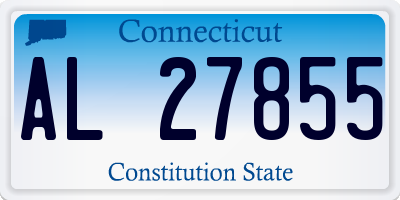 CT license plate AL27855
