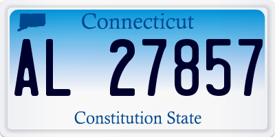 CT license plate AL27857