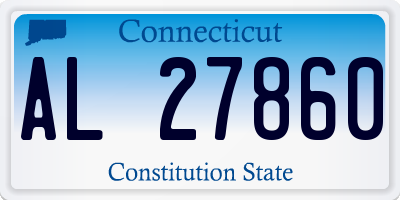 CT license plate AL27860