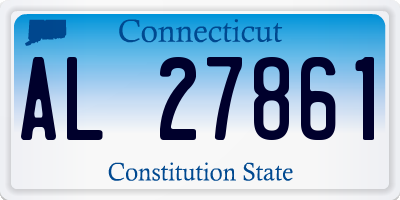 CT license plate AL27861