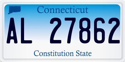 CT license plate AL27862