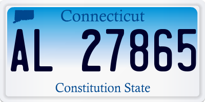 CT license plate AL27865