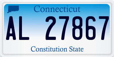 CT license plate AL27867