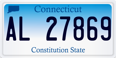 CT license plate AL27869