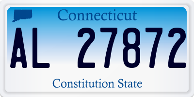 CT license plate AL27872