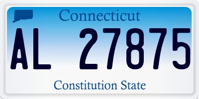 CT license plate AL27875