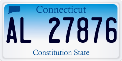 CT license plate AL27876