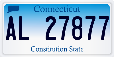 CT license plate AL27877