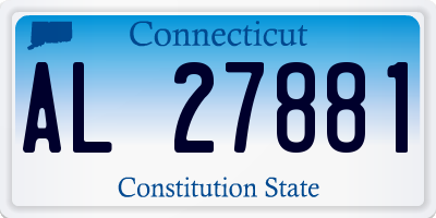 CT license plate AL27881