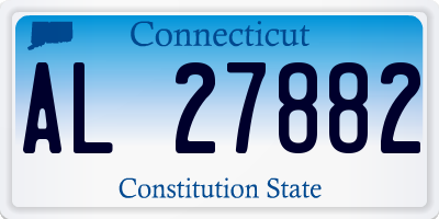 CT license plate AL27882