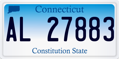 CT license plate AL27883