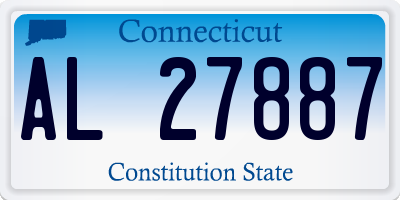 CT license plate AL27887