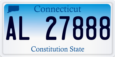 CT license plate AL27888