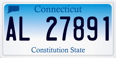 CT license plate AL27891