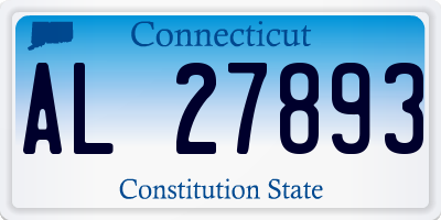 CT license plate AL27893