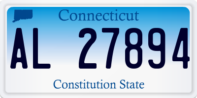 CT license plate AL27894