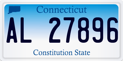 CT license plate AL27896