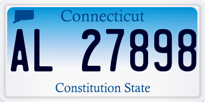 CT license plate AL27898