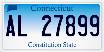 CT license plate AL27899