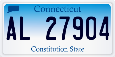 CT license plate AL27904