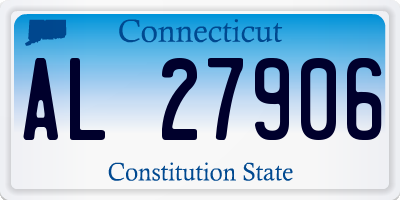 CT license plate AL27906