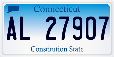 CT license plate AL27907