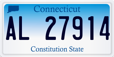 CT license plate AL27914