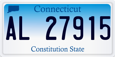 CT license plate AL27915