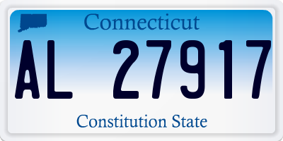 CT license plate AL27917